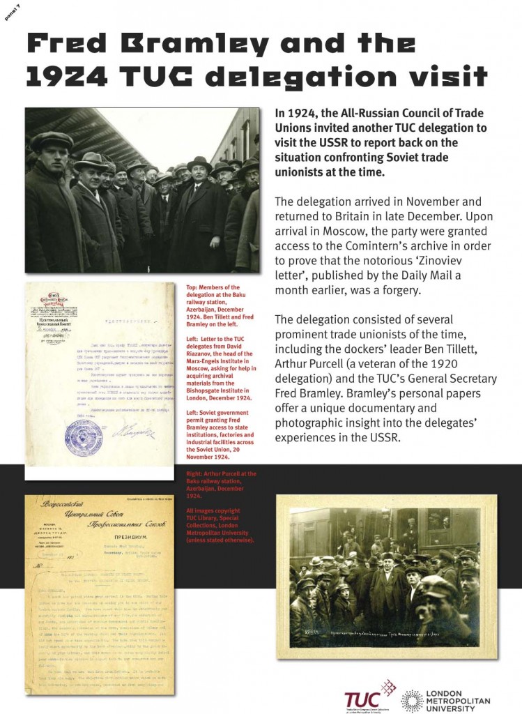Fred Bramley and the 1924 delegation visit