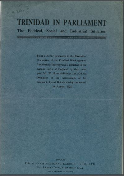 Publication by the Trinidad Workingmen's Association