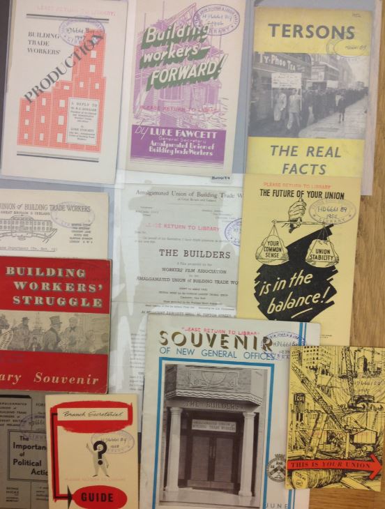 various documents from Amalgamated Union of Building Trade Workers